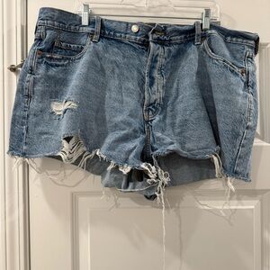 Old Navy Blue Distressed Jean Shorts